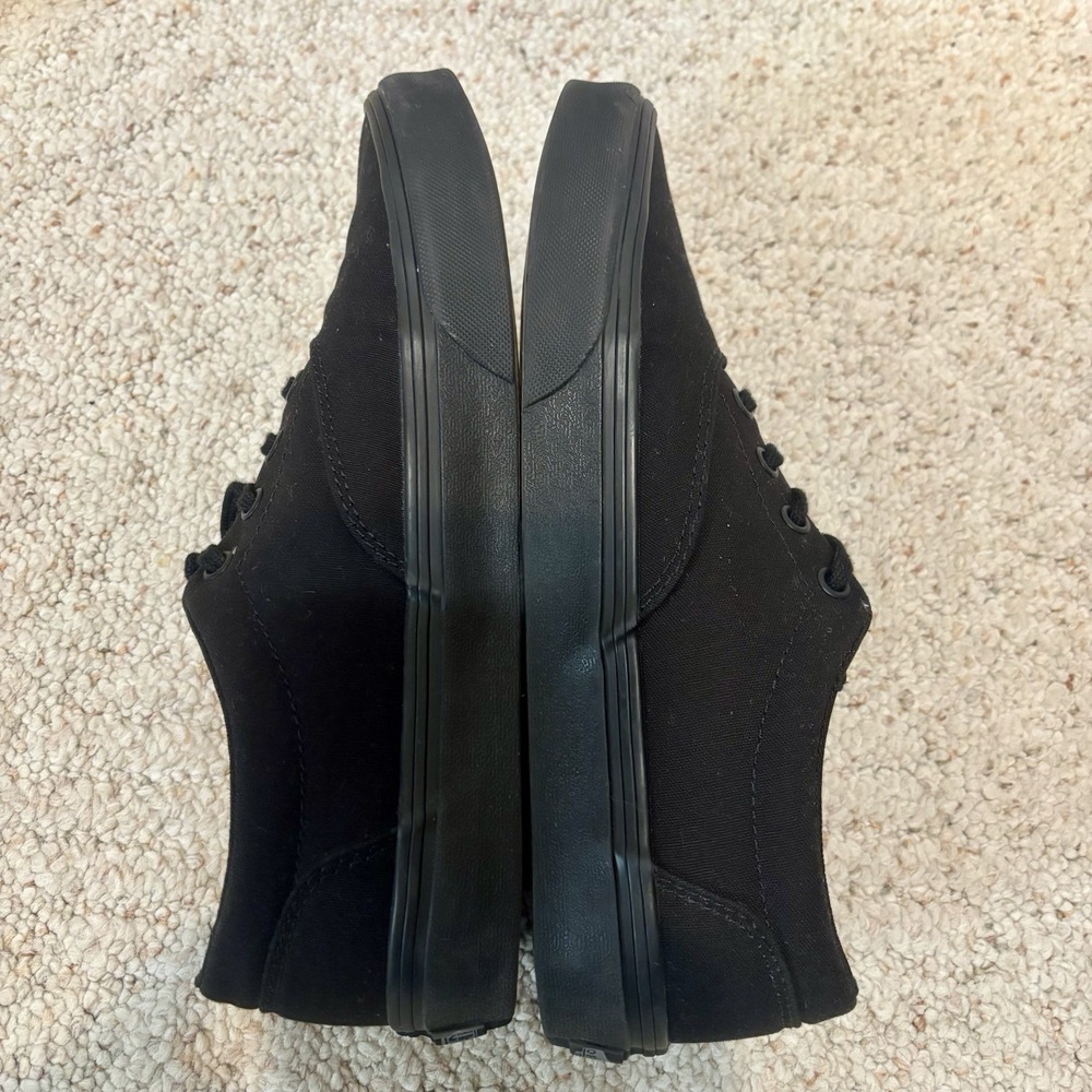 VANS Off the Wall - All Black Classic Lace up Sneakers Size Women 9.5 - Picture 8 of 10